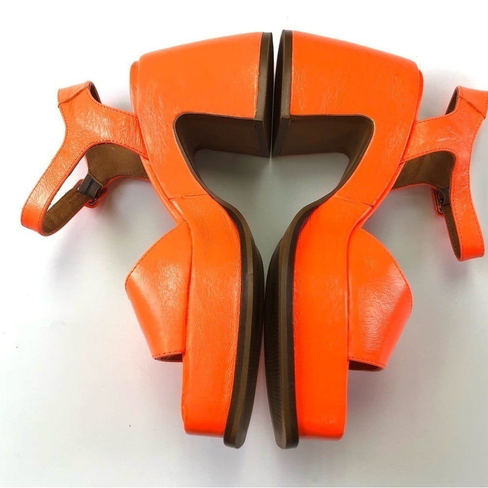 L’Intervalle neon orange platform sandal Size 39 Valtos Mod 70s Disco - Picture 3 of 14